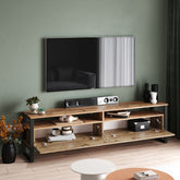 Espace de rangement ouvert et fermé du meuble TV 'PHILADELPHIE